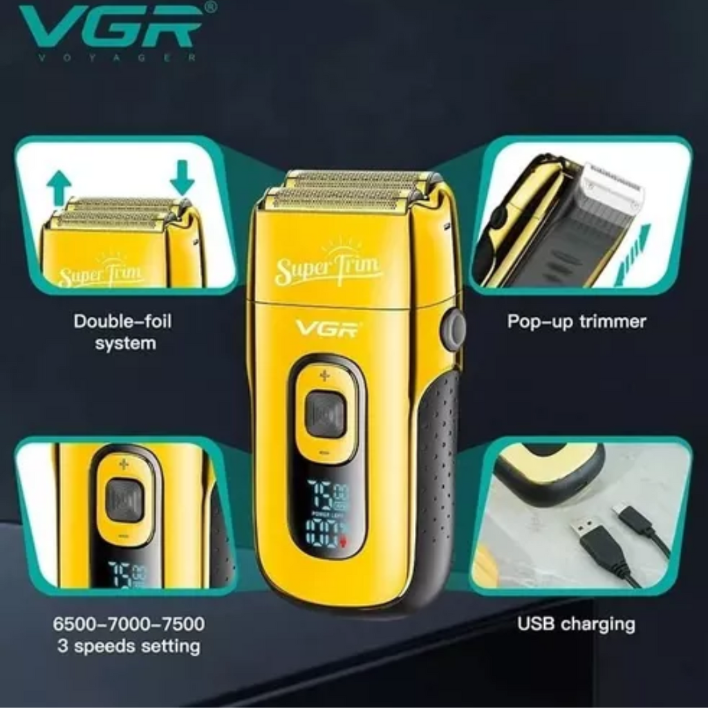 Máquina afeitadora VGR V-332 dorada 220V