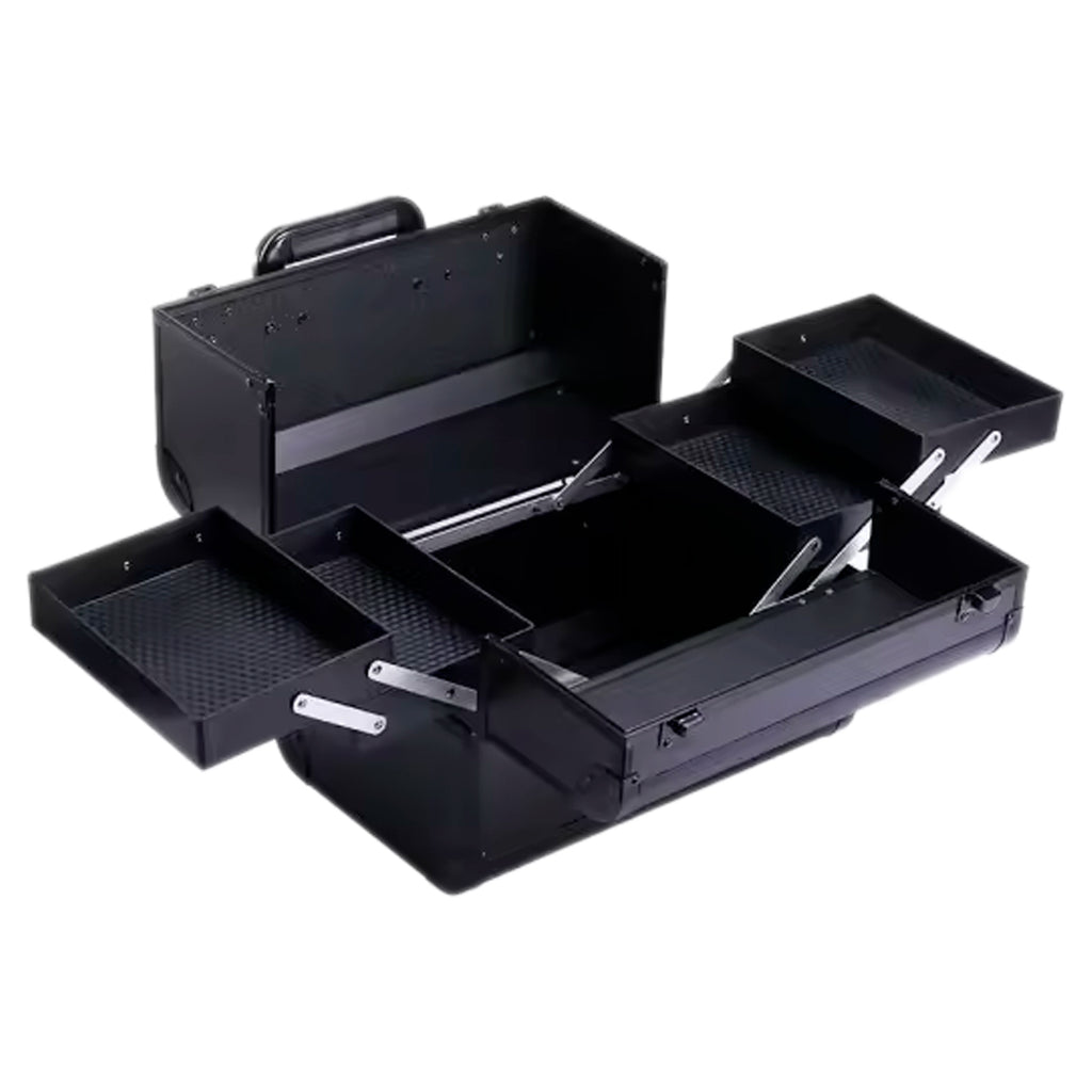 Caja Neceser Metálico Portátil De Maquillaje