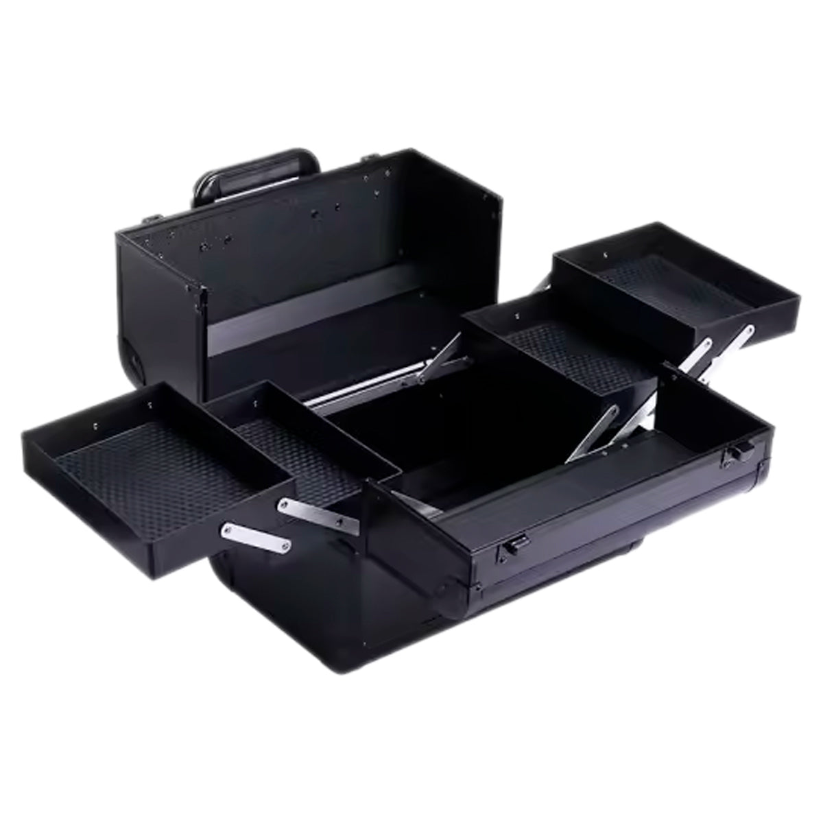 Caja Neceser Metálico Portátil De Maquillaje