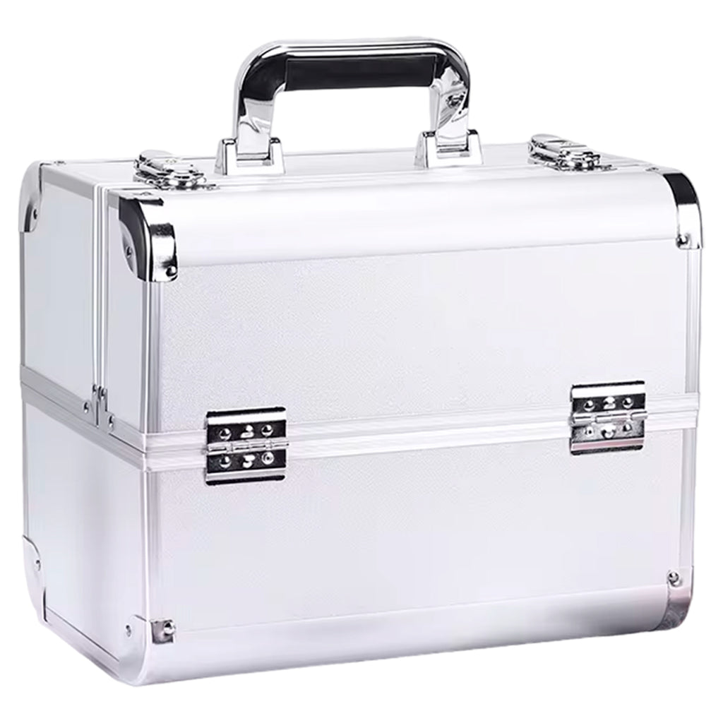 Caja Neceser Metálico Portátil De Maquillaje