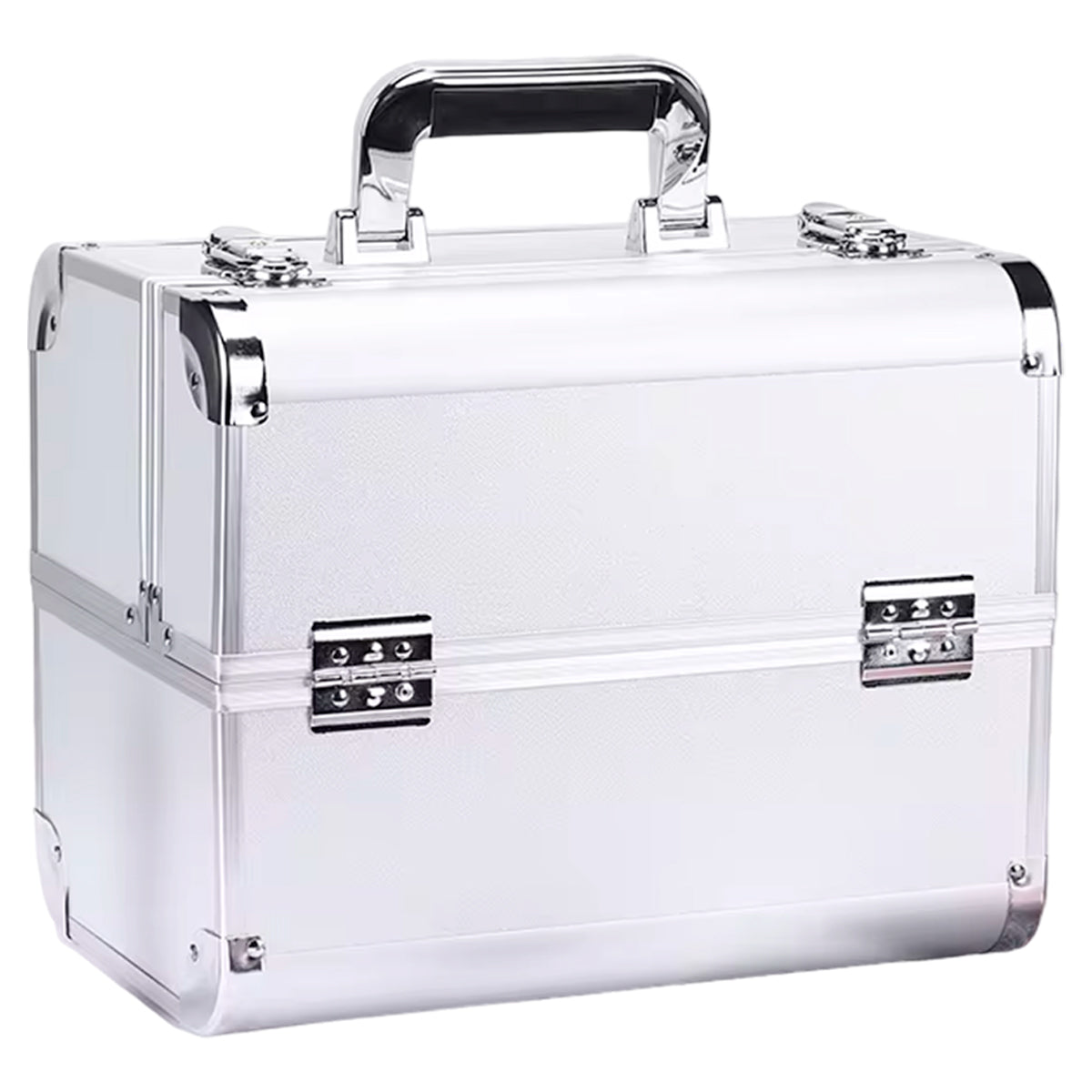 Caja Neceser Metálico Portátil De Maquillaje